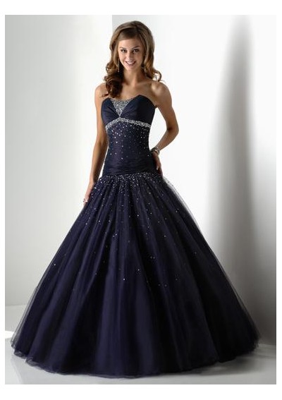 This nice silk black prom dress can make any teen look like cinderella